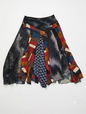SHANA Patchwork A-Line BOHO Skirt
